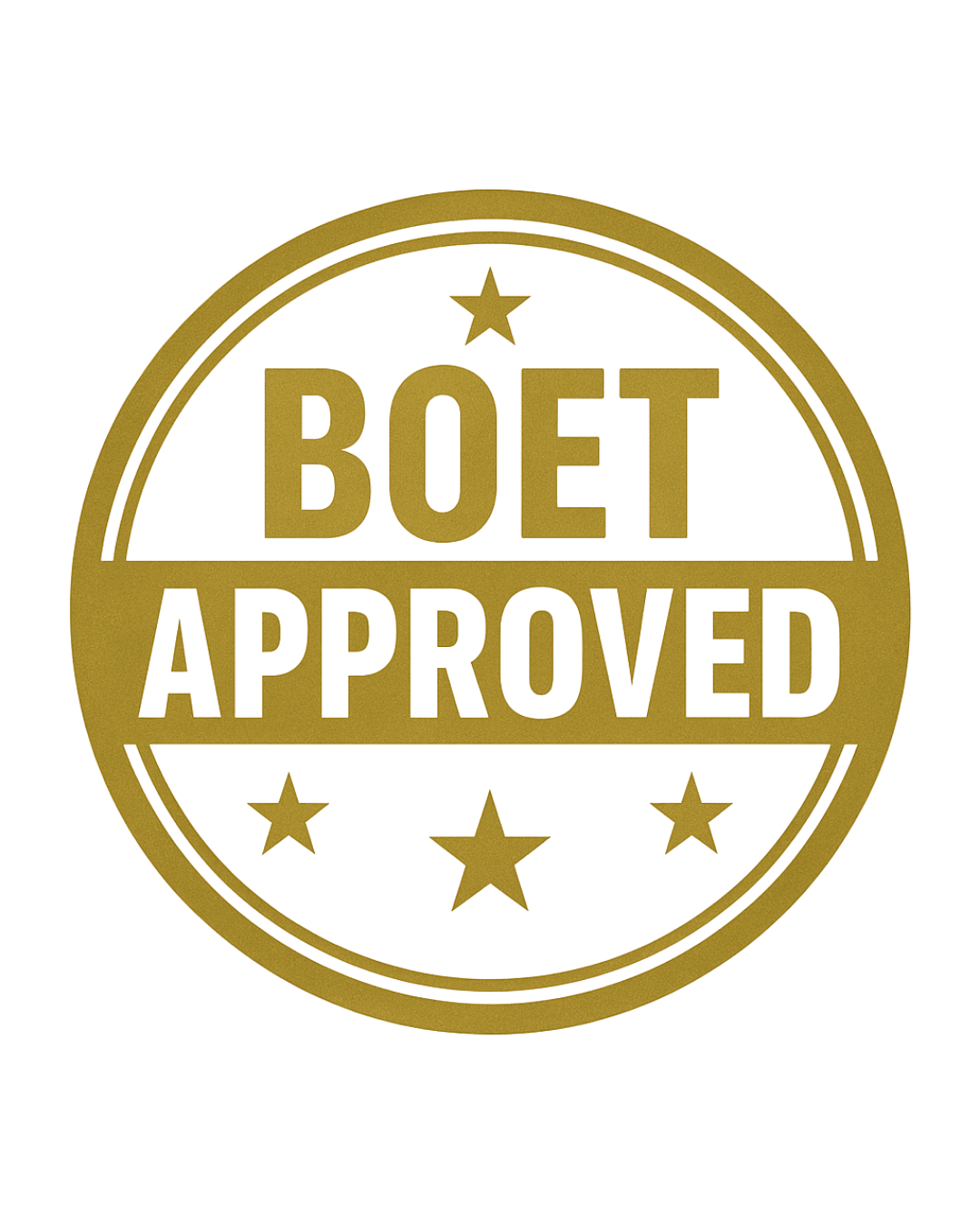 Boet approved stamp